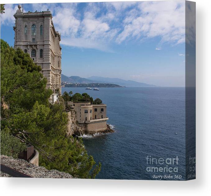 Landscape Canvas Print featuring the photograph Monaco by Barry Bohn
