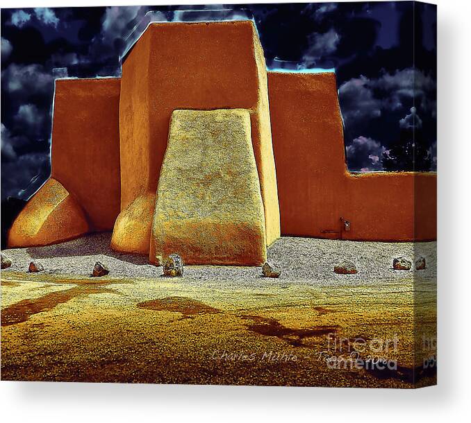 Santa Canvas Print featuring the photograph Moonlight in Ranchos by Charles Muhle