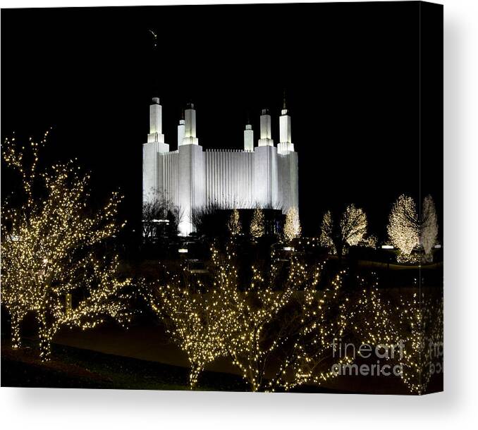 Mormon Temple Canvas Print featuring the photograph Mormon Temple 2 by ELDavis Photography