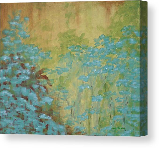 Abstract Canvas Print featuring the painting Morning Light by Herb Dickinson