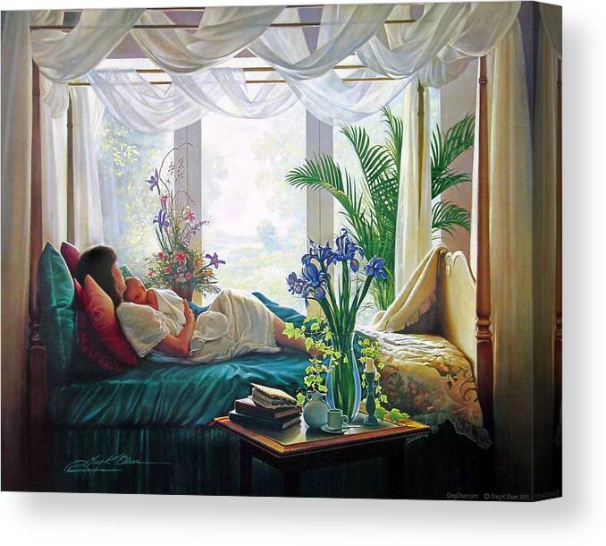 Mother Canvas Print featuring the painting Mother's Love by Greg Olsen