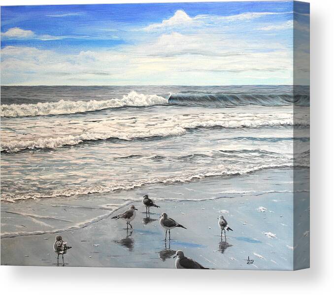Mrytle Beach Canvas Print featuring the painting Mrytle Beach by Mike Ivey
