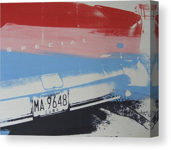 Car Canvas Print featuring the photograph Multicolor fender by David Studwell