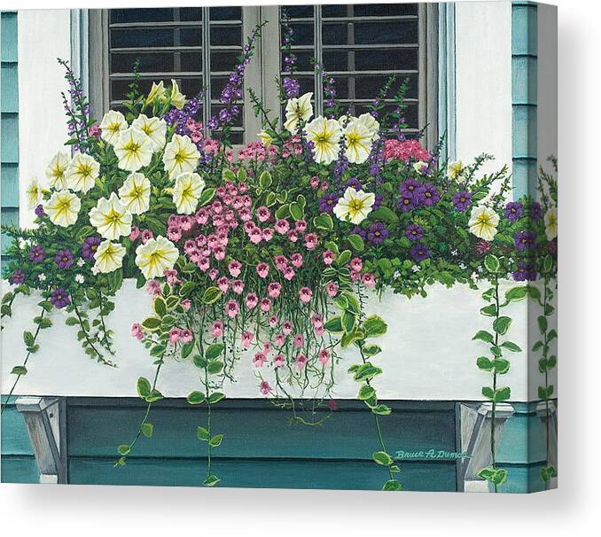 Floral Canvas Print featuring the painting Nantucket Bloom by Bruce Dumas