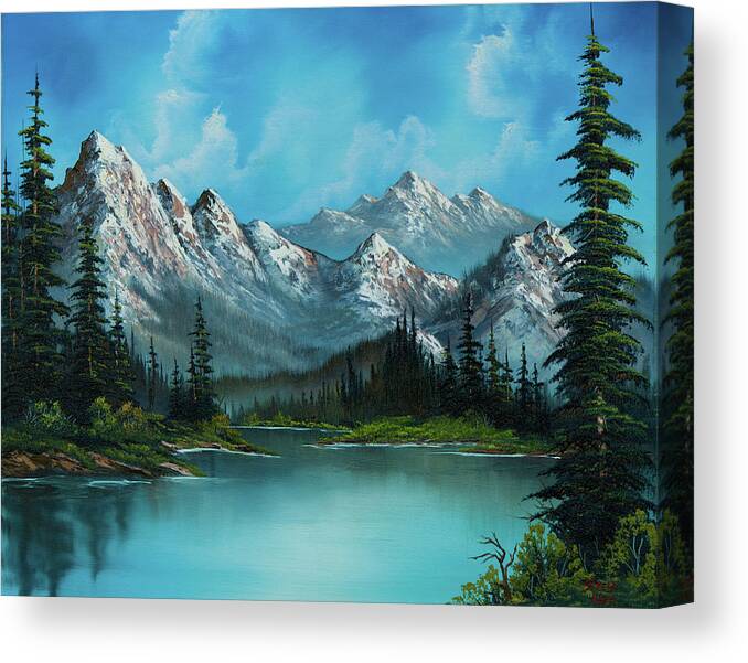 Landscape Canvas Print featuring the painting Nature's Grandeur by Chris Steele