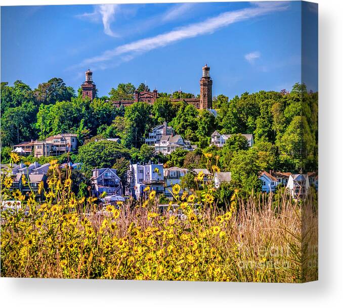 Historic Canvas Print featuring the photograph Navesink Light on the Hill by Nick Zelinsky Jr