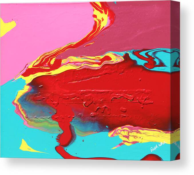 Fusionart Canvas Print featuring the painting Neon Tide by Ralph White