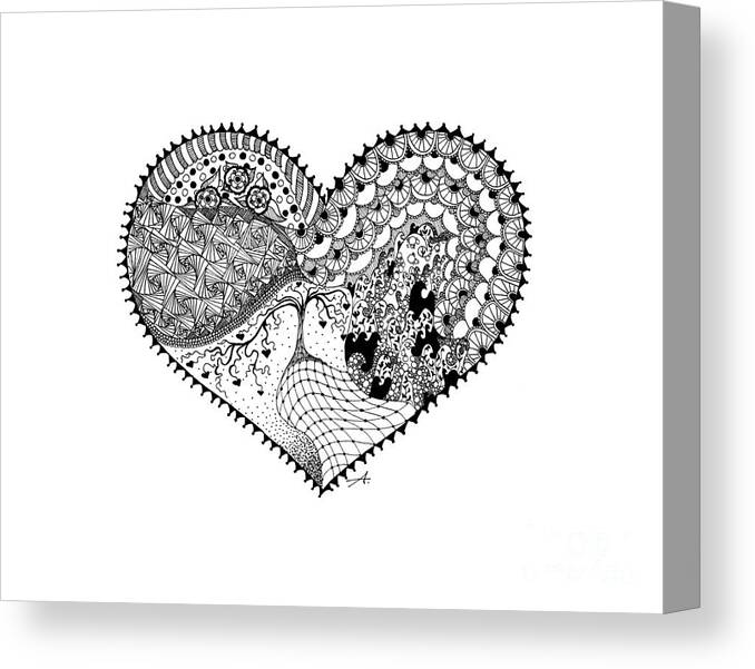 Drawing Canvas Print featuring the drawing New Beginning by Ana V Ramirez