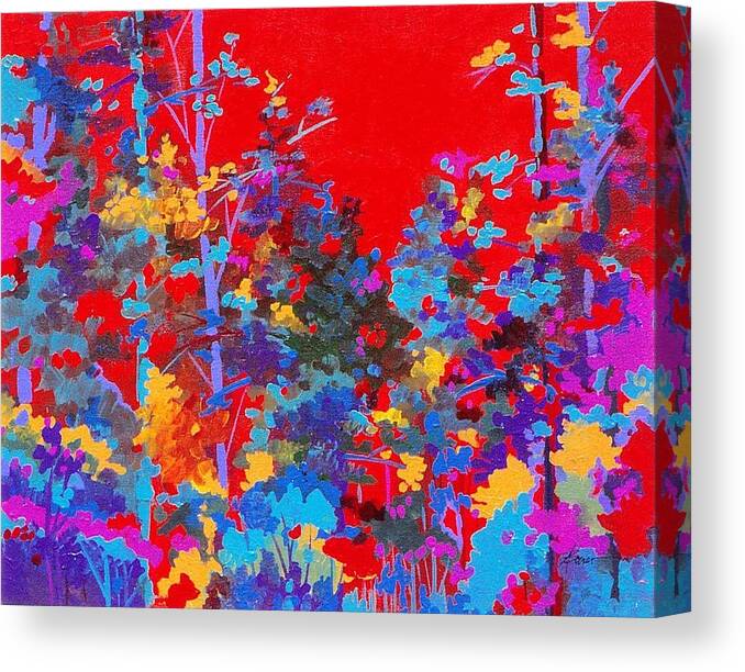 New Mexico Canvas Print featuring the painting New Mexico Woods by Adele Bower