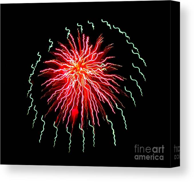 Firework Canvas Print featuring the photograph Night Ride by Leah McPhail