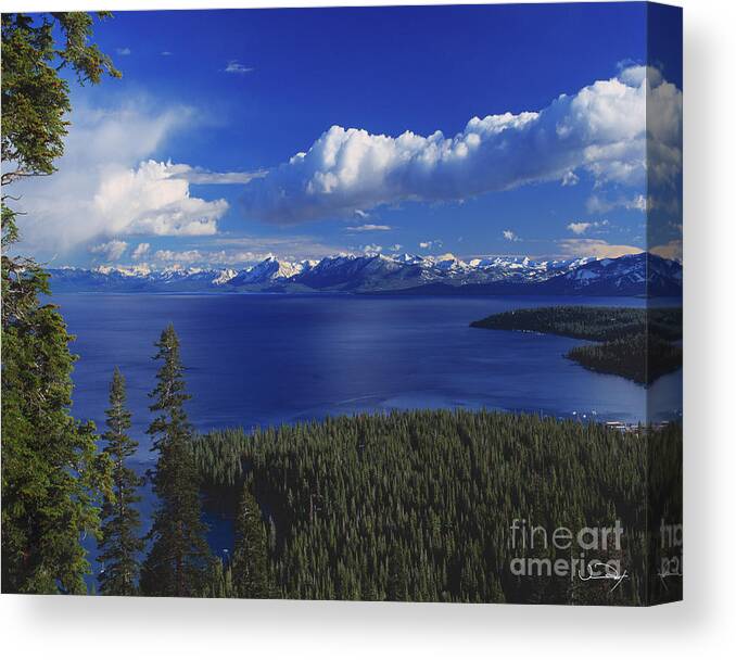 Fine Art Photography Canvas Print featuring the photograph North Shore Lake Tahoe by Vance Fox