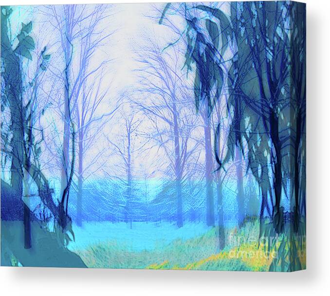 Eucalyptus Canvas Print featuring the digital art Oberlin Pacific Transition by Shelley Myers