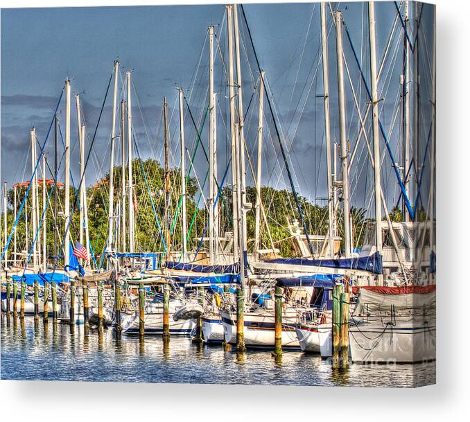 Art Canvas Print featuring the photograph Oil Painting Marina by Phil Spitze