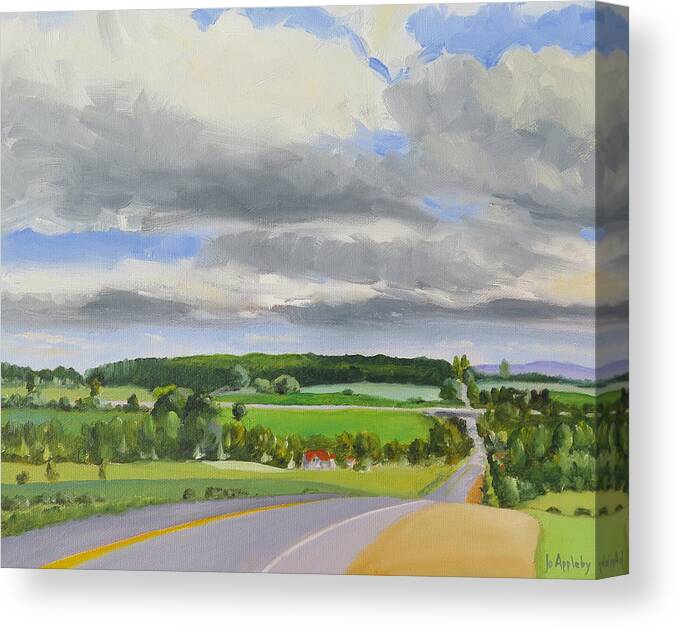 Jo Appleby Canvas Print featuring the painting Old Barrie Road by Jo Appleby