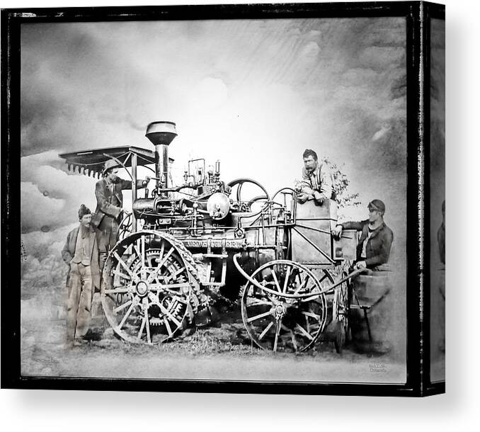 Mark T. Allen Canvas Print featuring the photograph Old Steam Tractor by Mark Allen