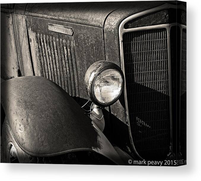 Brown Canvas Print featuring the photograph Old Truck by Mark Peavy