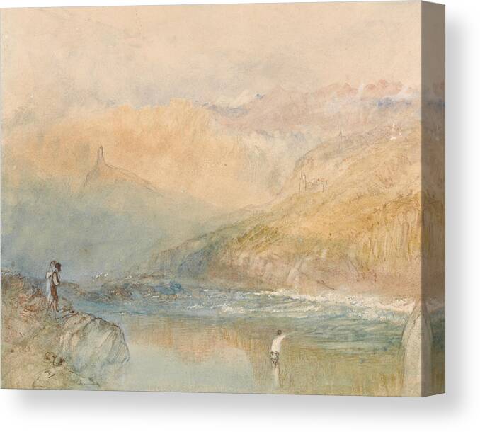 19th Century Art Canvas Print featuring the painting On the Mosell Near Traben Trarbach by Joseph Mallord William Turner
