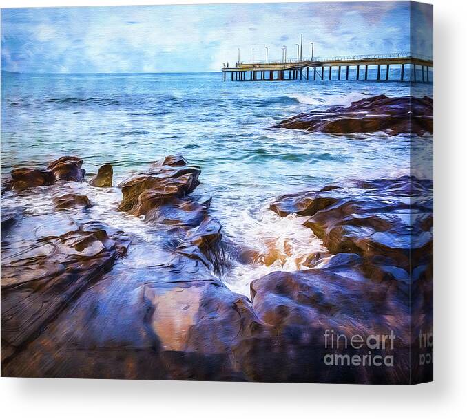 Rocks Canvas Print featuring the photograph On the Rocks by Perry Webster