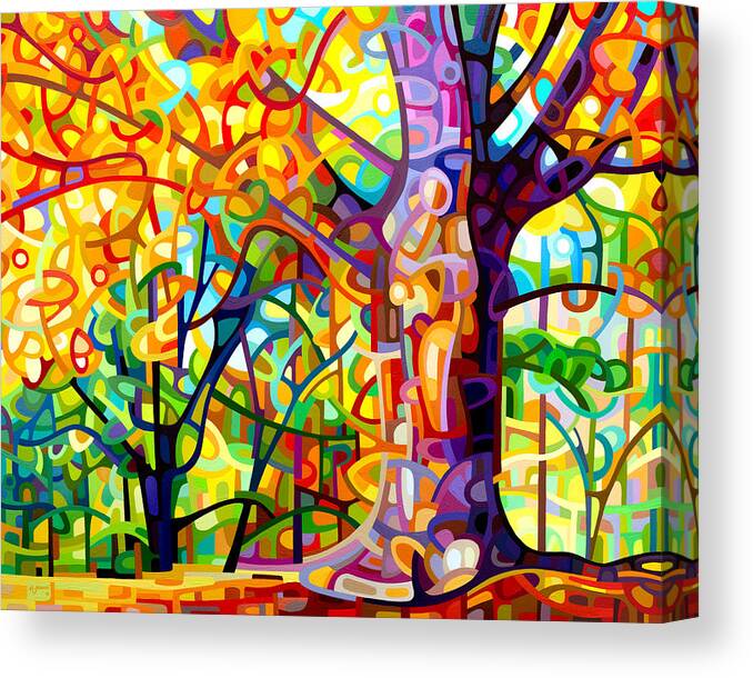 Fine Art Canvas Print featuring the painting One Fine Day by Mandy Budan