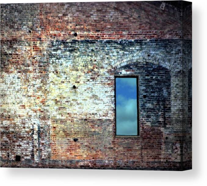 Brick Wall Canvas Print featuring the photograph Open Window by Timothy Bulone