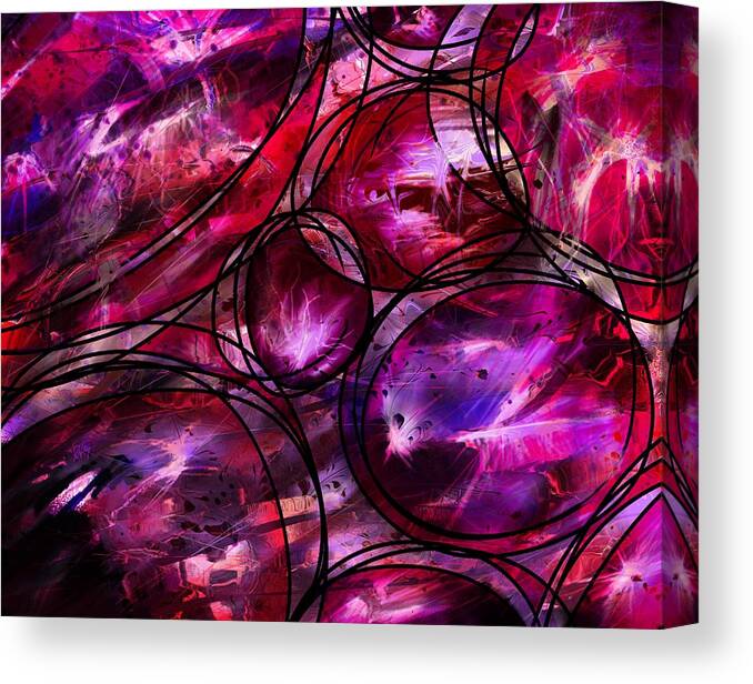 Abstract Canvas Print featuring the digital art Other Worlds by William Russell Nowicki