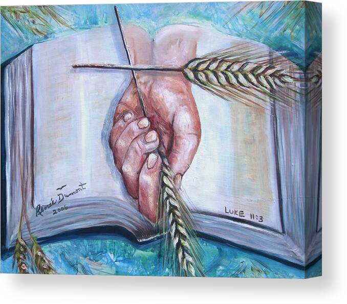 Contemporary Canvas Print featuring the print Our Daily Bread by Renee Dumont Museum Quality Oil Paintings Dumont