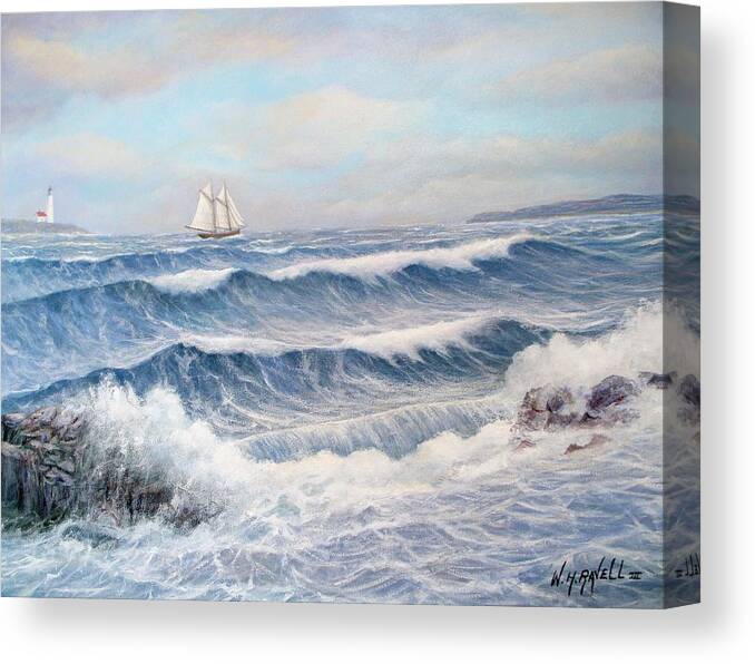 Seascape Canvas Print featuring the painting Outward Bound by William Ravell