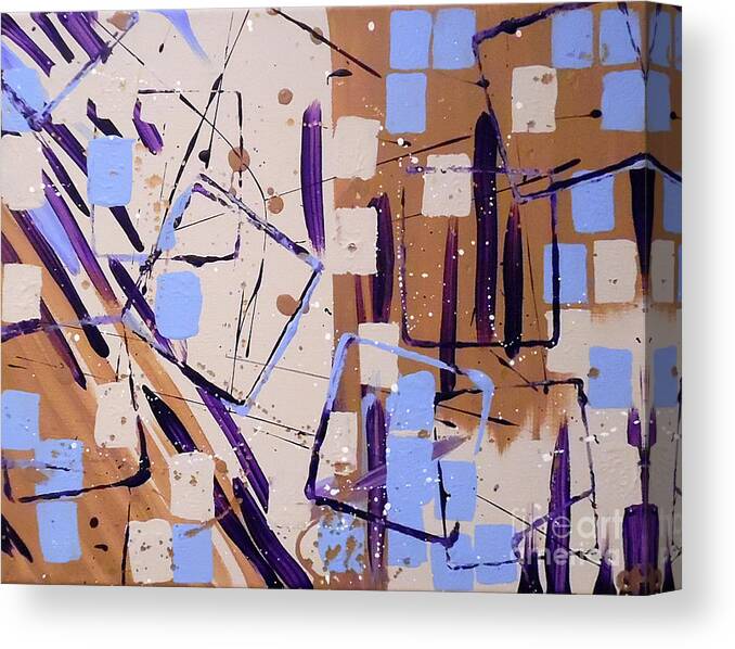 Geometric Canvas Print featuring the painting Painters Block by Jilian Cramb - AMothersFineArt