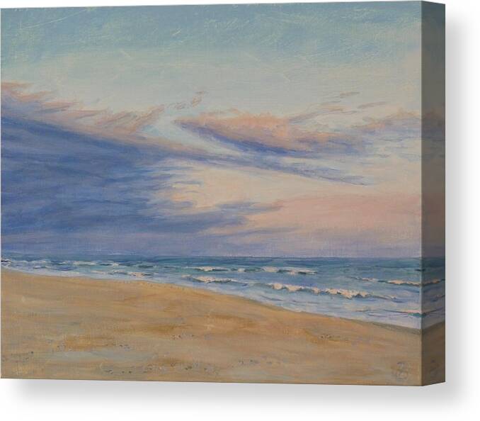 Seascape Canvas Print featuring the painting Peaceful by Joe Bergholm