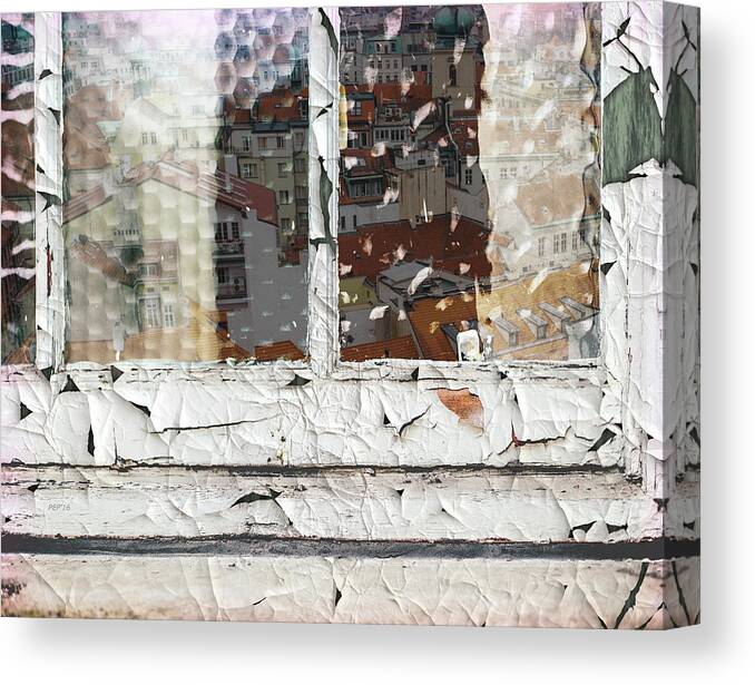 Peeling Paint Canvas Print featuring the photograph Peeling Paint And Terra Cotta by Phil Perkins