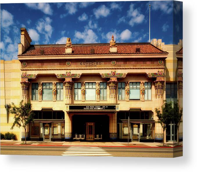 Ogden Canvas Print featuring the photograph Peery's Egyptian Theatre - Ogden Utah by Mountain Dreams