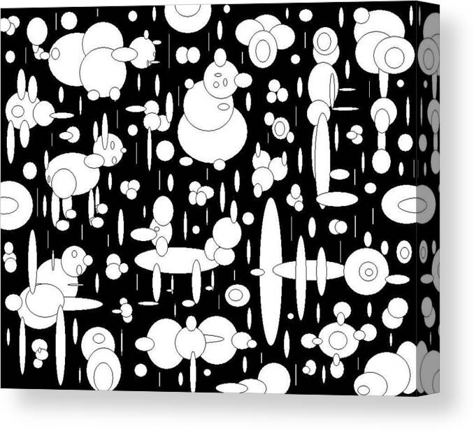  Canvas Print featuring the digital art Peoples by Jordana Sands