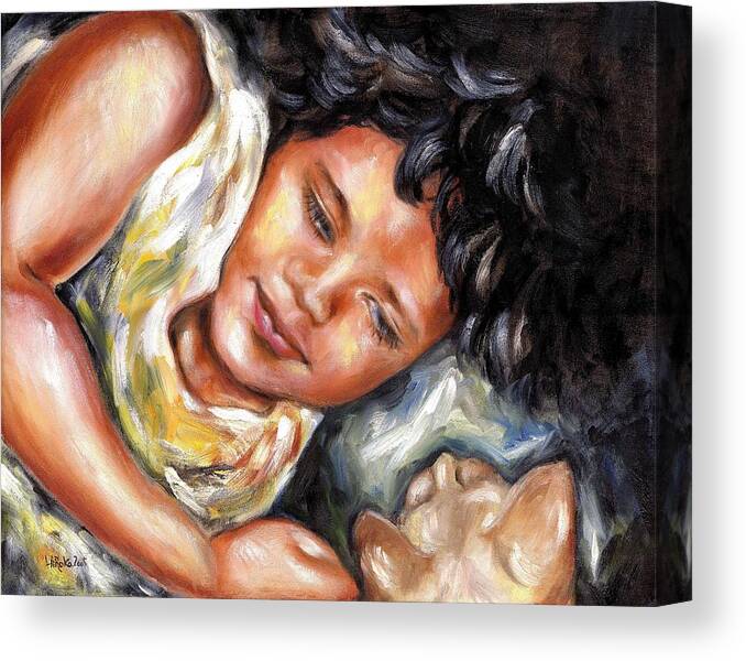 Child Canvas Print featuring the painting Play time by Hiroko Sakai