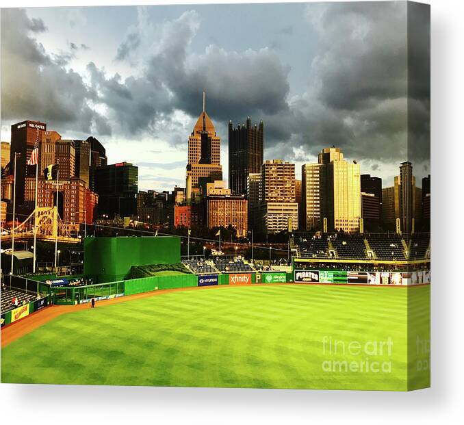 Pittsburgh Canvas Print featuring the photograph Pnc Park by Michael Krek