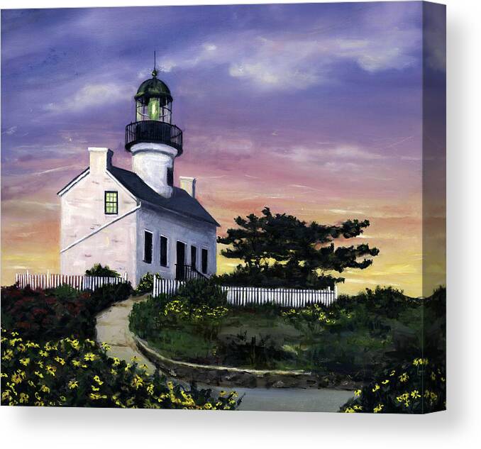 Pt Loma Canvas Print featuring the painting Point Loma by Lisa Reinhardt