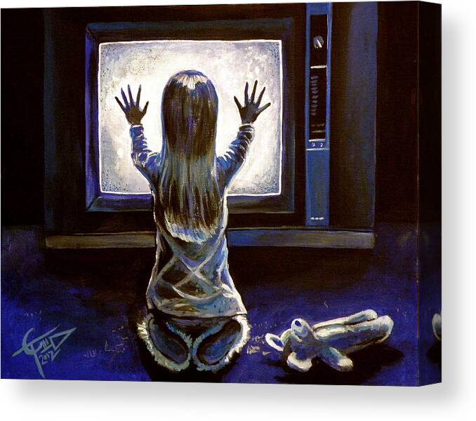 Poltergeist Canvas Print featuring the painting Poltergeist by Tom Carlton