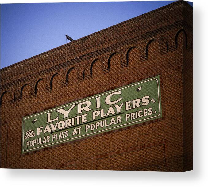 Birmingham Canvas Print featuring the photograph Popular Plays at Popular Prices by Just Birmingham