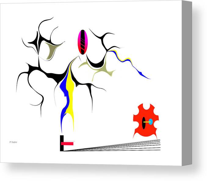 Abstract Canvas Print featuring the painting Precarious Study No.7 by Joe Dagher