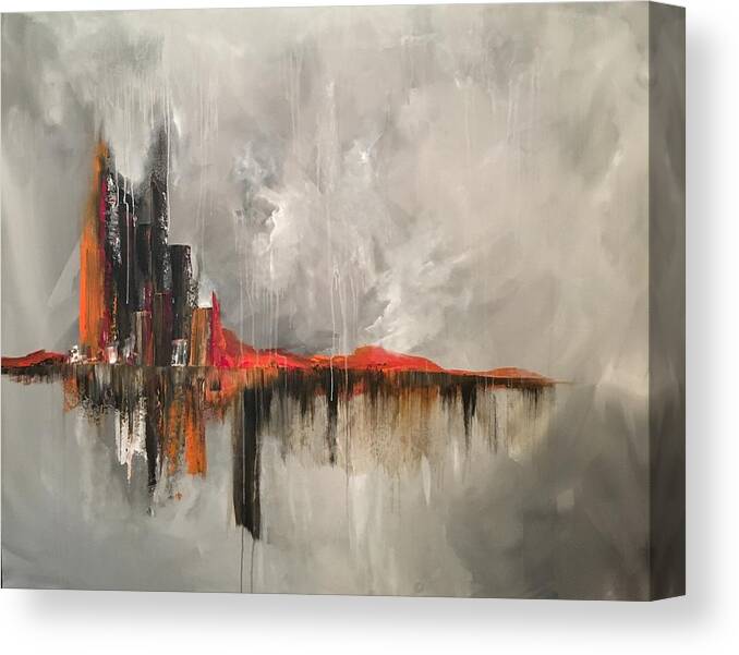 Abstract Canvas Print featuring the painting Prodigious by Soraya Silvestri