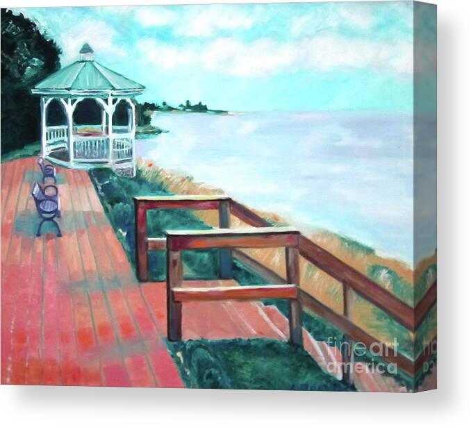 Art Canvas Print featuring the painting Quiet Waters Park by Karen Francis