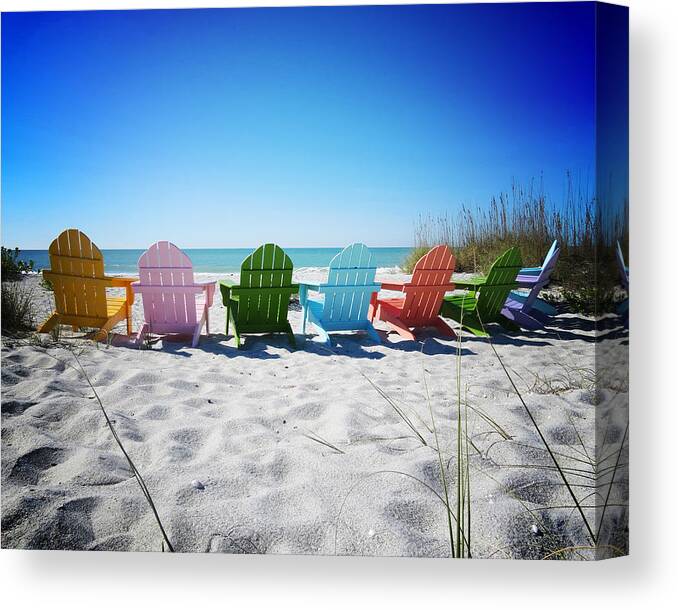 Florida Canvas Print featuring the photograph Rainbow Beach Vanilla Pop by Chris Andruskiewicz