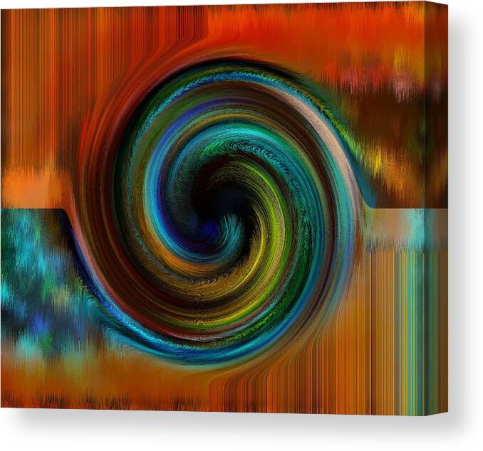 Abstract Canvas Print featuring the digital art Reasoning by Gwyn Newcombe