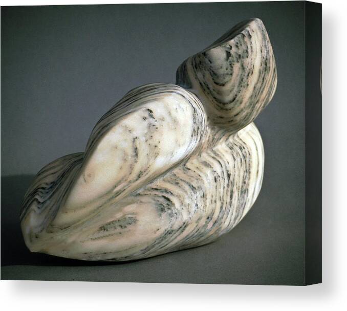 Sculpture Canvas Print featuring the sculpture Reclining Chinaman by Lonnie Tapia