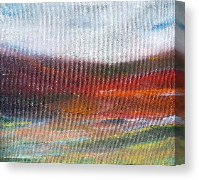 Mountain Canvas Print featuring the painting Red Mountain by Susan Esbensen