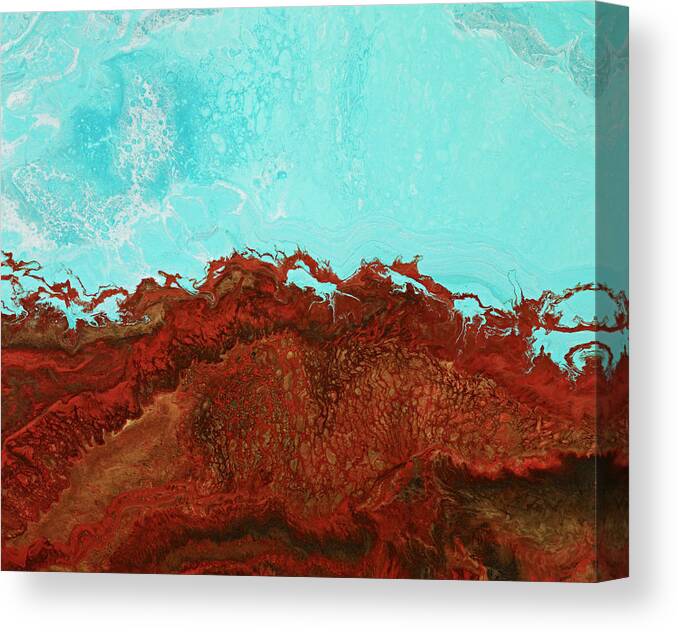 Ocean Canvas Print featuring the painting Red Tide by Tamara Nelson