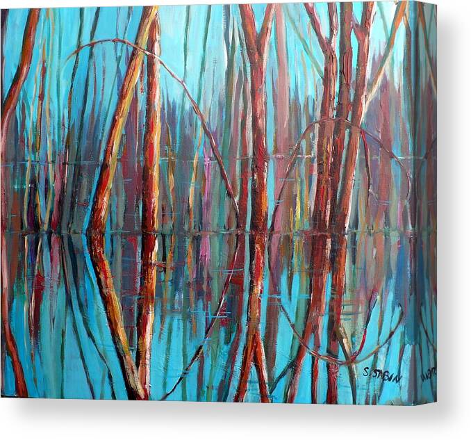 Reflections Canvas Print featuring the painting Reflections by Saga Sabin