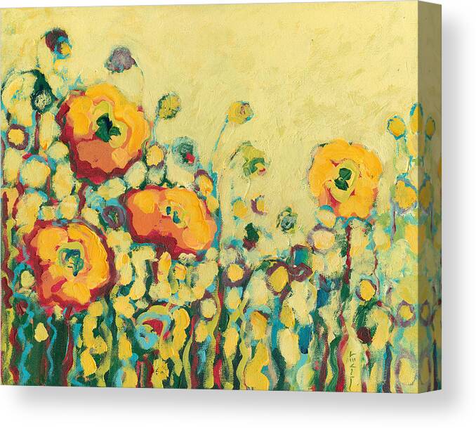Floral Canvas Print featuring the painting Reminiscing on a Summer Day by Jennifer Lommers