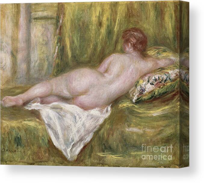 Renoir Canvas Print featuring the painting Rest after the Bath by Pierre Auguste Renoir