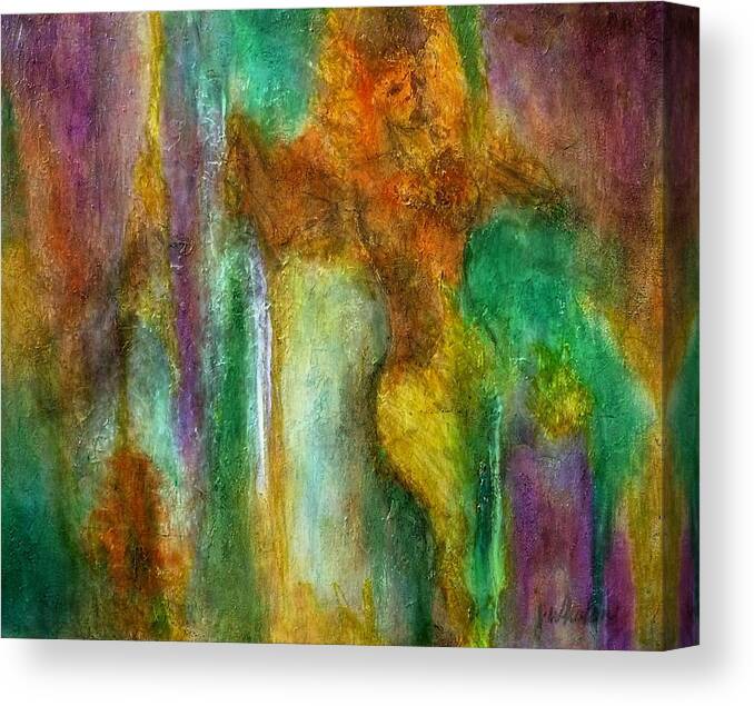 Mardi Gras Canvas Print featuring the painting Revelry - Fat Tuesday by Jim Whalen