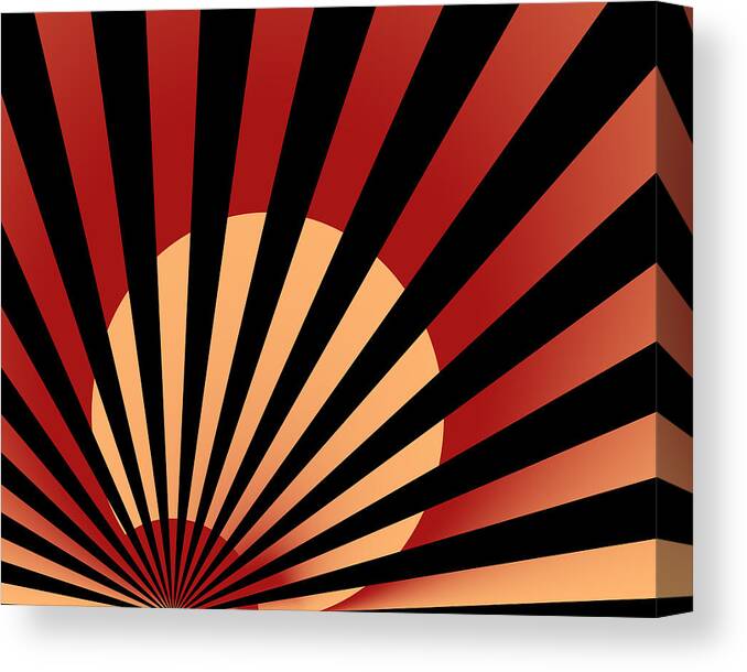 Vic Eberly Canvas Print featuring the digital art Rising Sun 3 by Vic Eberly